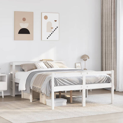 vidaXL Senior Bed with Headboard without Mattress White 120x200 cm 1