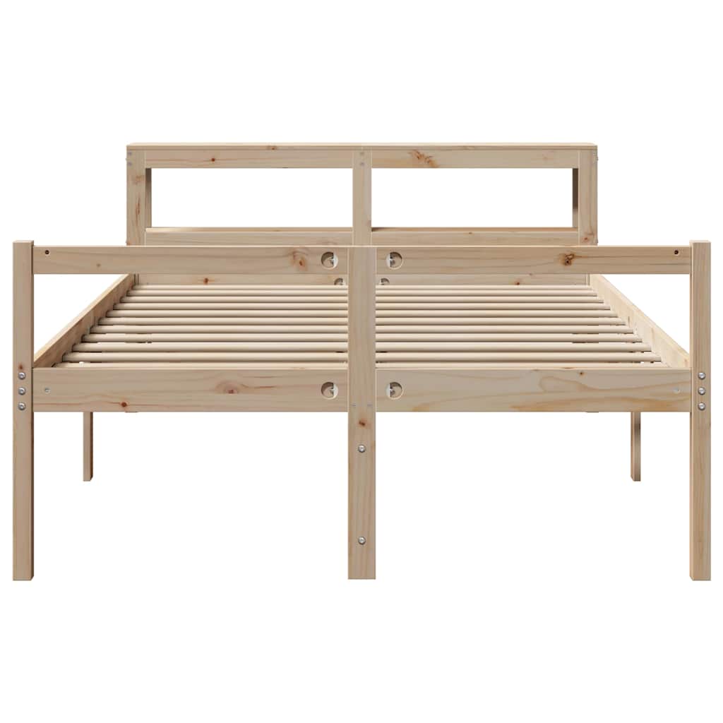 vidaXL Senior Bed with Headboard without Mattress 160x200 cm 4