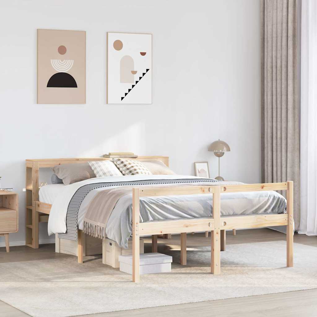 vidaXL Senior Bed with Headboard without Mattress 160x200 cm 1
