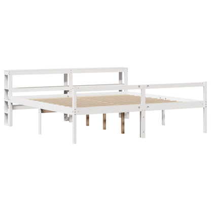 Senior Bed with Headboard without Mattress Length 200 cm White 180 cm