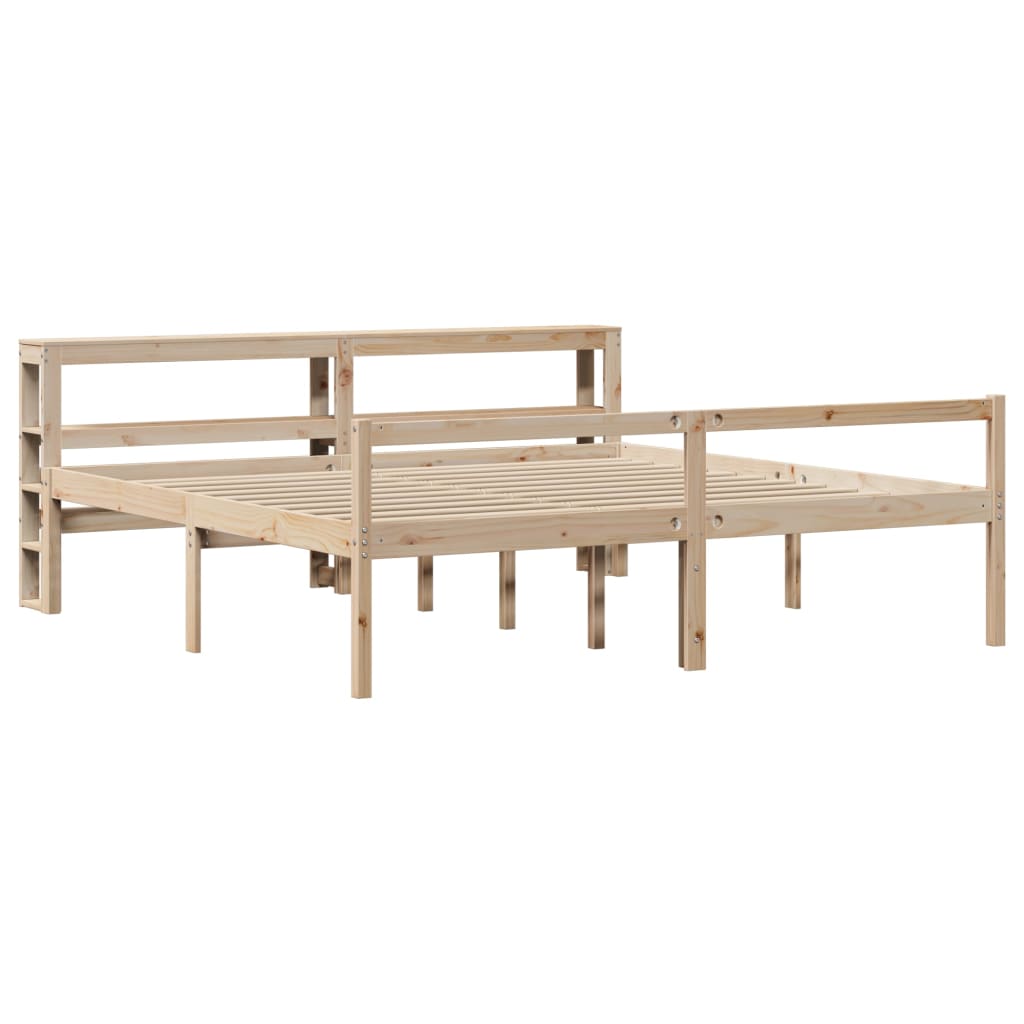 vidaXL Senior Bed with Headboard without Mattress 200x200 cm 3