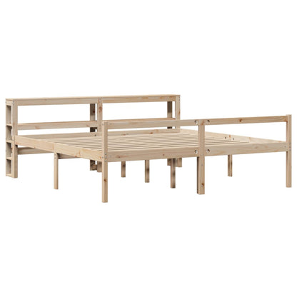 vidaXL Senior Bed with Headboard without Mattress 200x200 cm 3