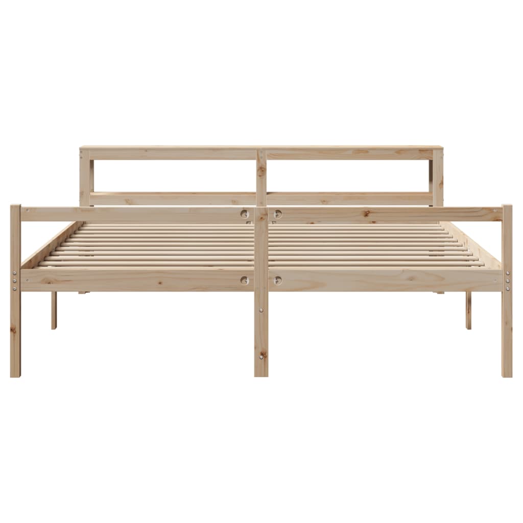 vidaXL Senior Bed with Headboard without Mattress 200x200 cm 4