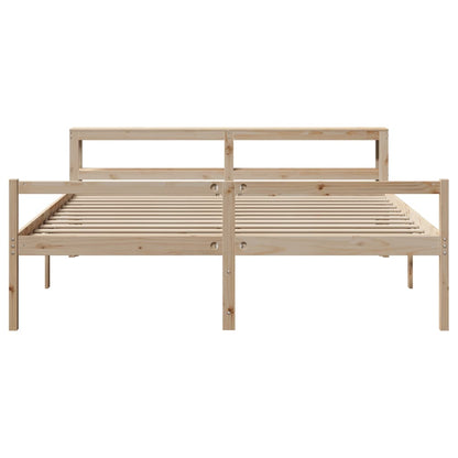 vidaXL Senior Bed with Headboard without Mattress 200x200 cm 4