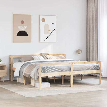 vidaXL Senior Bed with Headboard without Mattress 200x200 cm 1