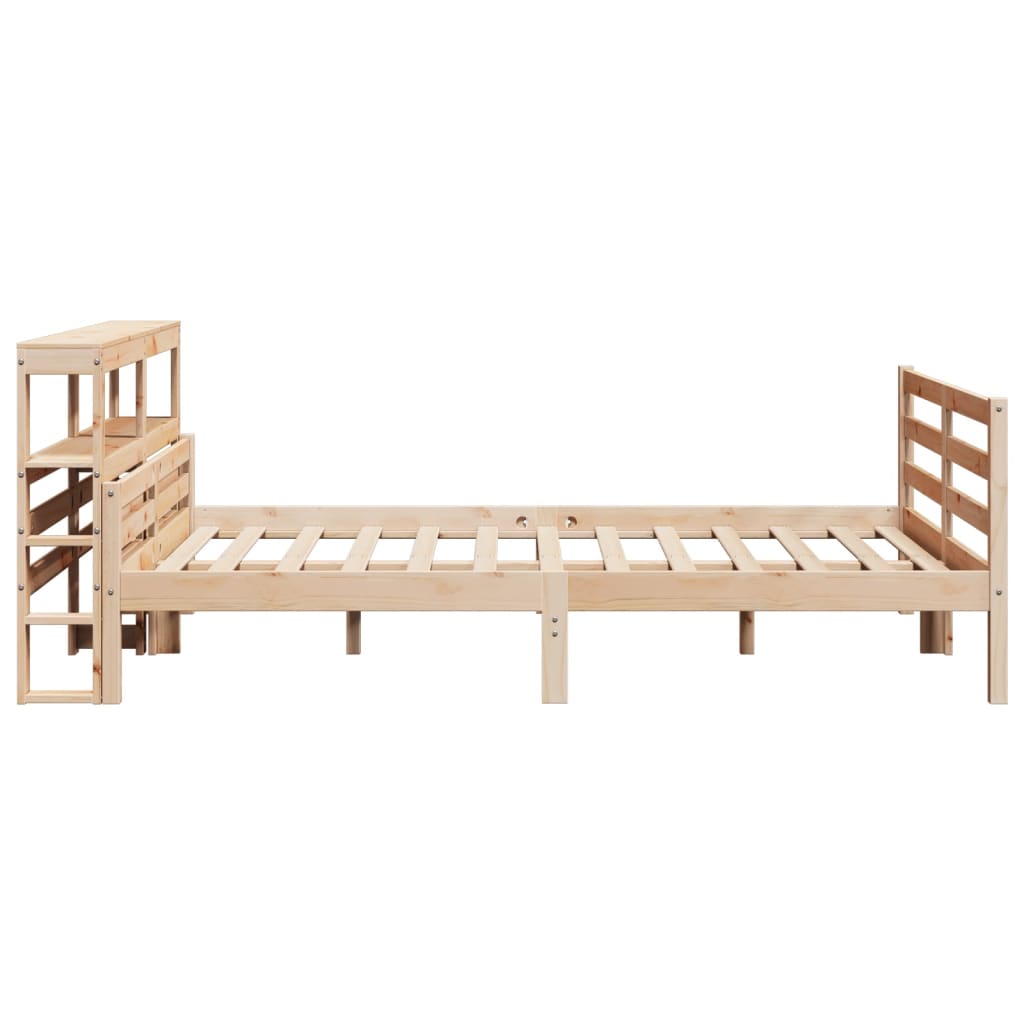 vidaXL Bed Frame with Headboard without Mattress 140x200 cm 5