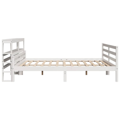vidaXL Bed Frame with Headboard without Mattress White 200x200 cm 5