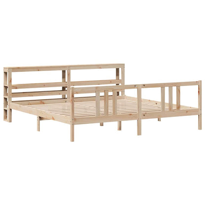vidaXL Bed Frame with Headboard without Mattress 200x200 cm 3