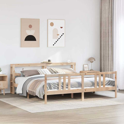 vidaXL Bed Frame with Headboard without Mattress 200x200 cm 1