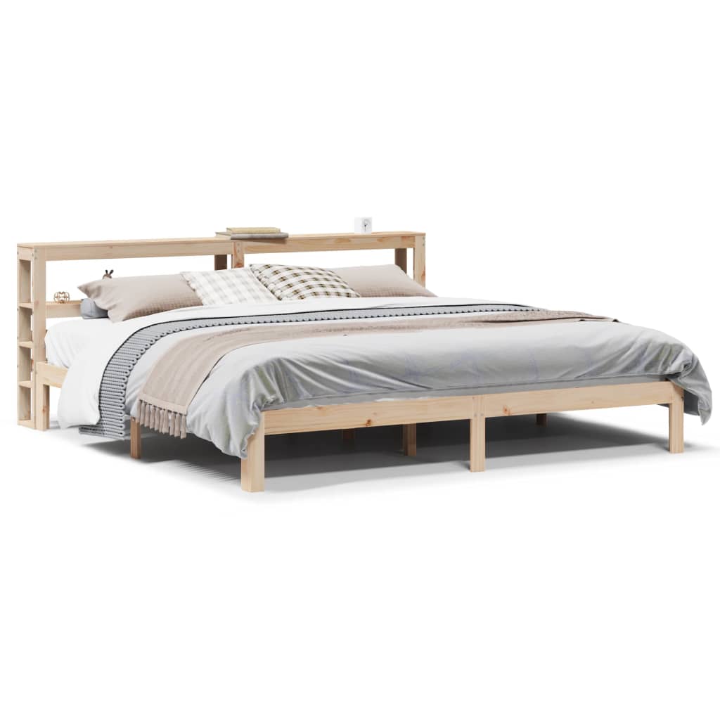 vidaXL Bed Frame with Headboard without Mattress 200x200 cm 2