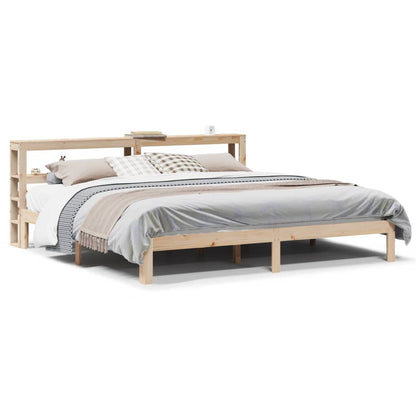 vidaXL Bed Frame with Headboard without Mattress 200x200 cm 2