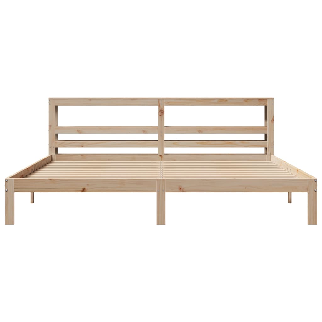 vidaXL Bed Frame with Headboard without Mattress 200x200 cm 4