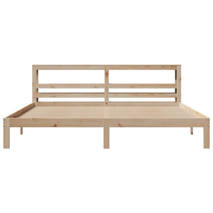 vidaXL Bed Frame with Headboard without Mattress 200x200 cm 4