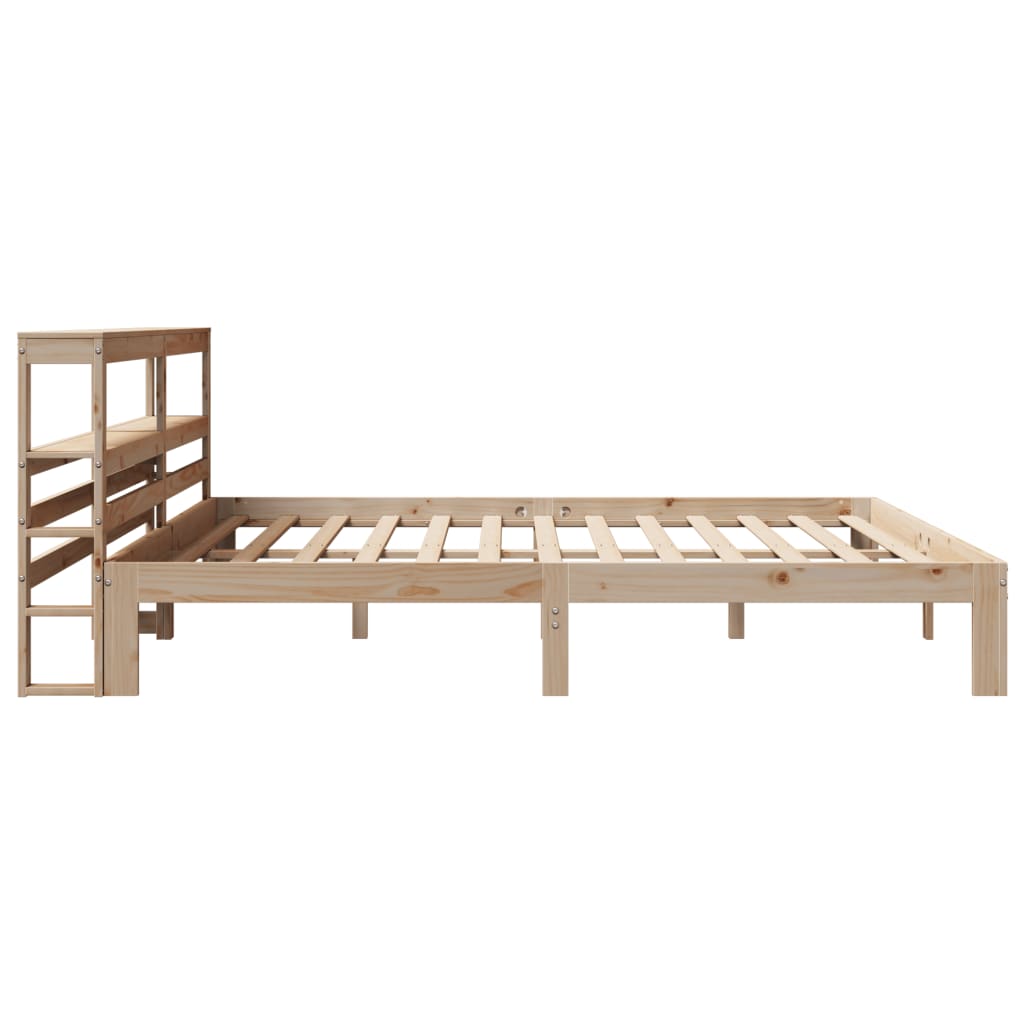 vidaXL Bed Frame with Headboard without Mattress 200x200 cm 5