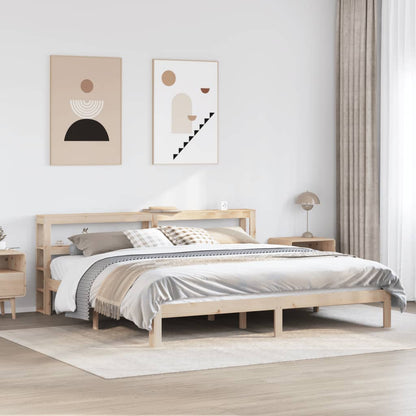 vidaXL Bed Frame with Headboard without Mattress 200x200 cm 1