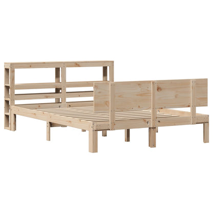 vidaXL Bed Frame with Headboard without Mattress 160x200 cm 3