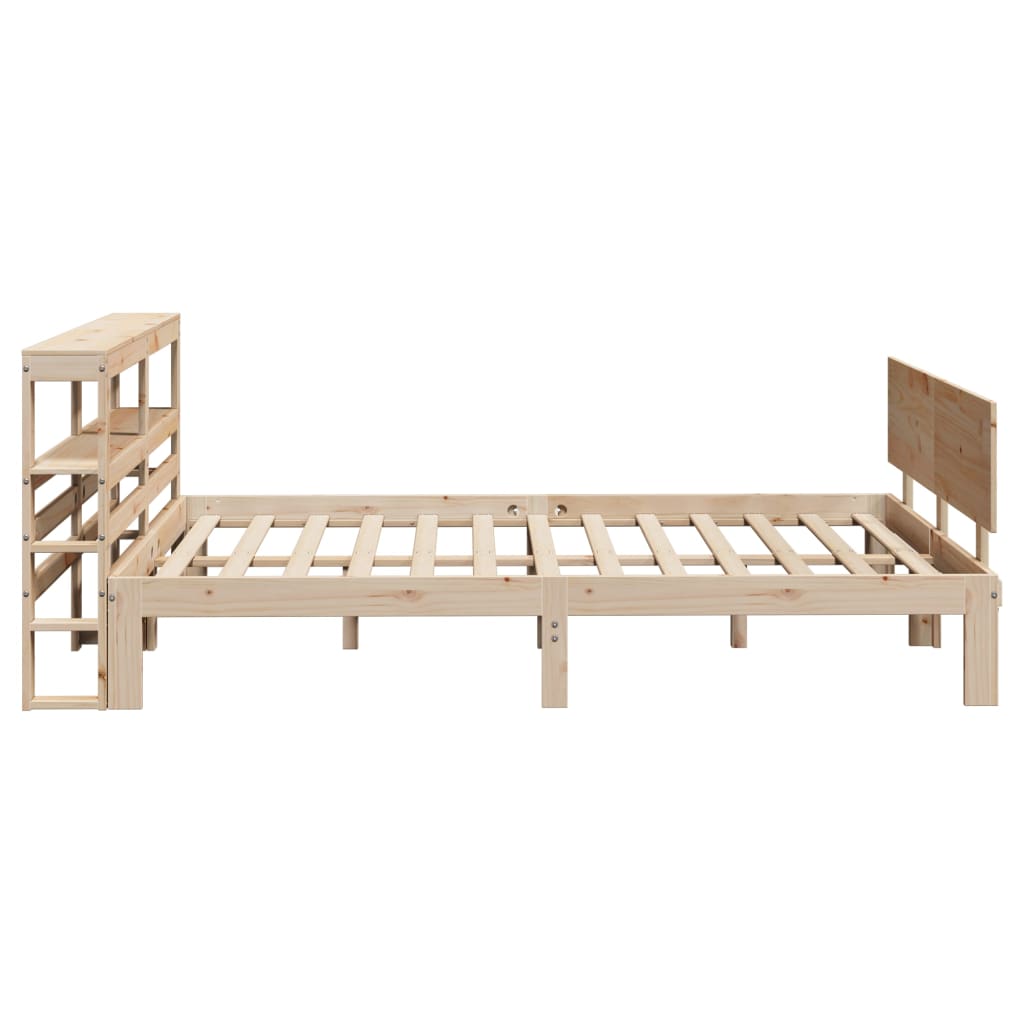 vidaXL Bed Frame with Headboard without Mattress 160x200 cm 5