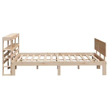 vidaXL Bed Frame with Headboard without Mattress 160x200 cm 5