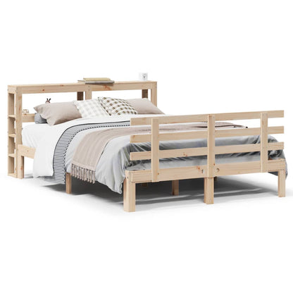 vidaXL Bed Frame with Headboard without Mattress 140x200 cm 2