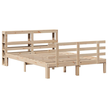 vidaXL Bed Frame with Headboard without Mattress 140x200 cm 3
