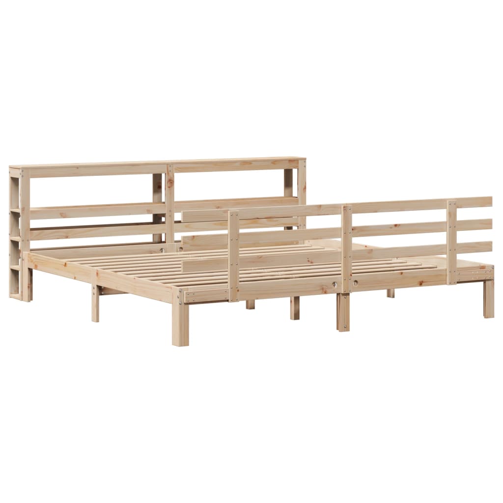 vidaXL Bed Frame with Headboard without Mattress 200x200 cm 3