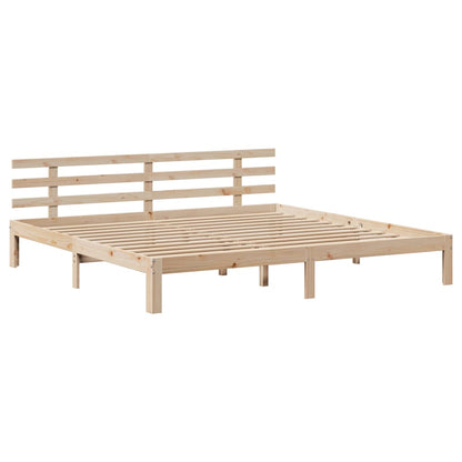 vidaXL Bed Frame with Headboard without Mattress 200x200 cm 5