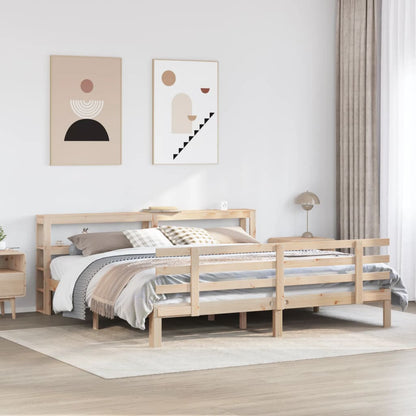 vidaXL Bed Frame with Headboard without Mattress 200x200 cm 1