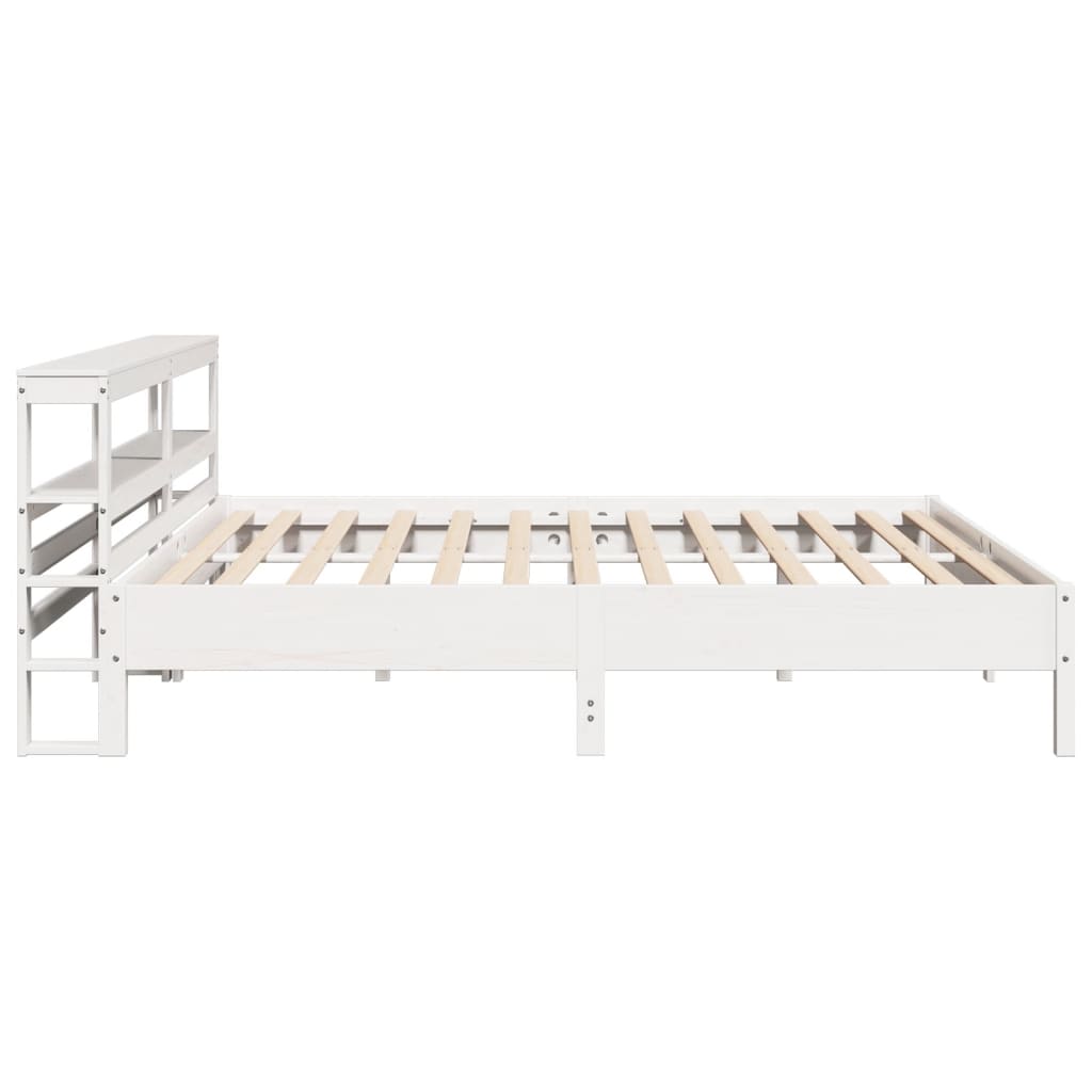 vidaXL Bed Frame without Mattress White 180x200 cm Super King Solid Wood Pine 5