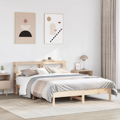 vidaXL Bed Frame without Mattress 140x200 cm Solid Wood Pine 1