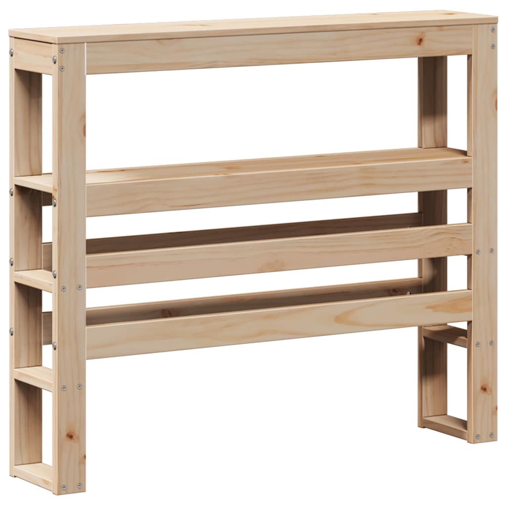 Bed Frame without Mattress Solid Wood Pine Length 190 cm Natural 75 cm