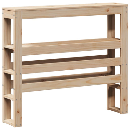 Bed Frame without Mattress Solid Wood Pine Length 190 cm Natural 75 cm