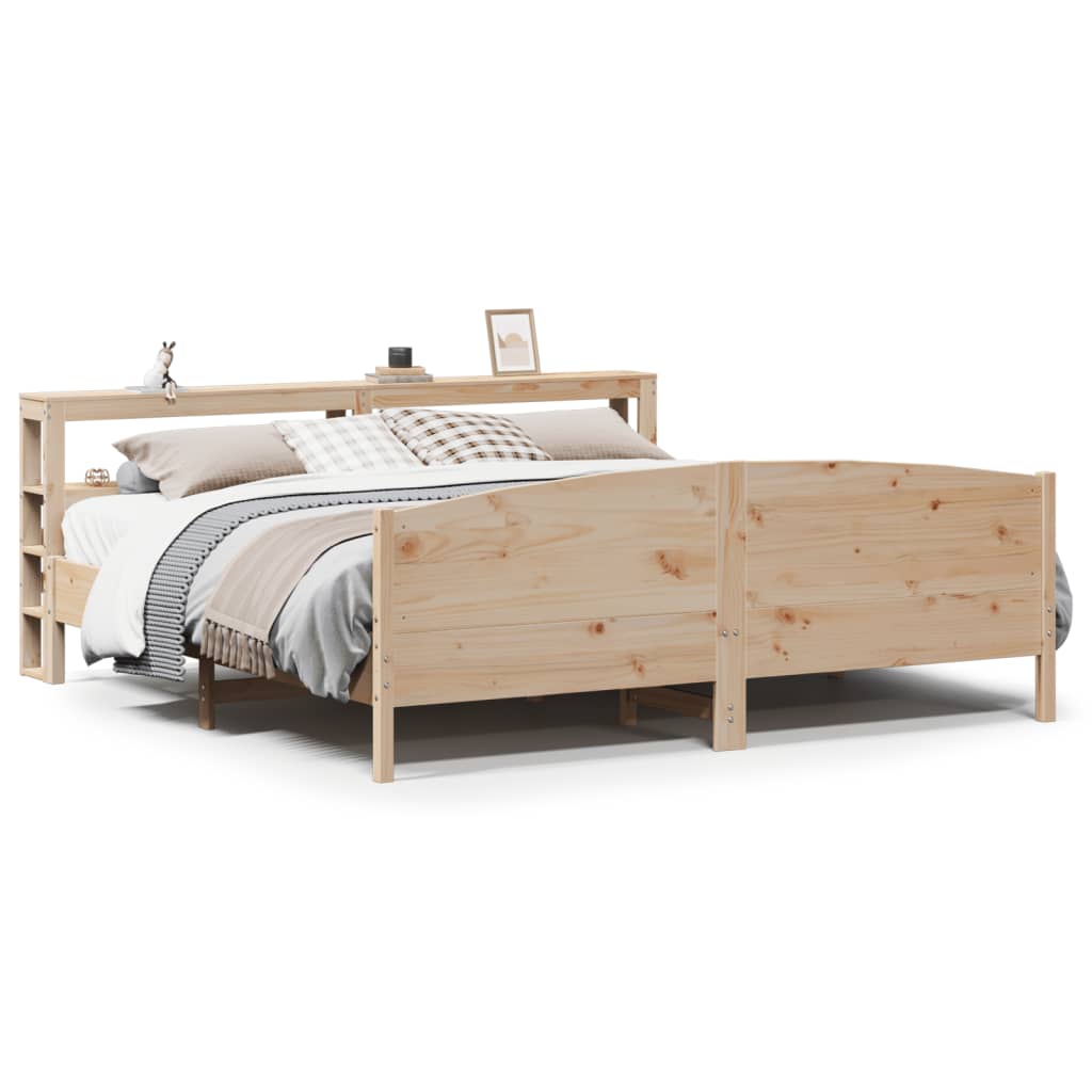 vidaXL Bed Frame without Mattress 180x200 cm Super King Solid Wood Pine 2