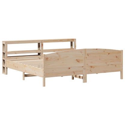vidaXL Bed Frame without Mattress 180x200 cm Super King Solid Wood Pine 3