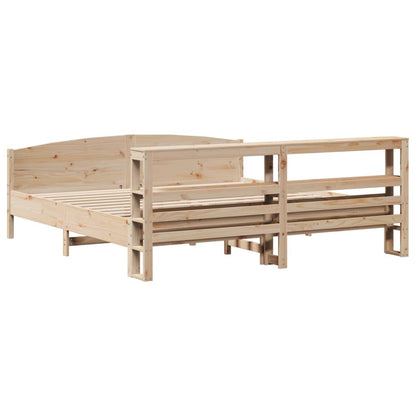 vidaXL Bed Frame without Mattress 180x200 cm Super King Solid Wood Pine 6