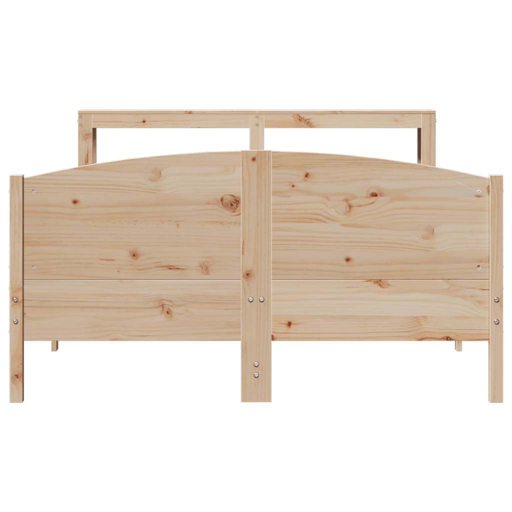 vidaXL Bed Frame without Mattress 160x200 cm Solid Wood Pine 4
