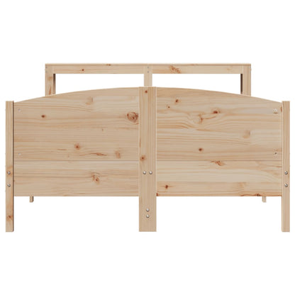 vidaXL Bed Frame without Mattress 160x200 cm Solid Wood Pine 4