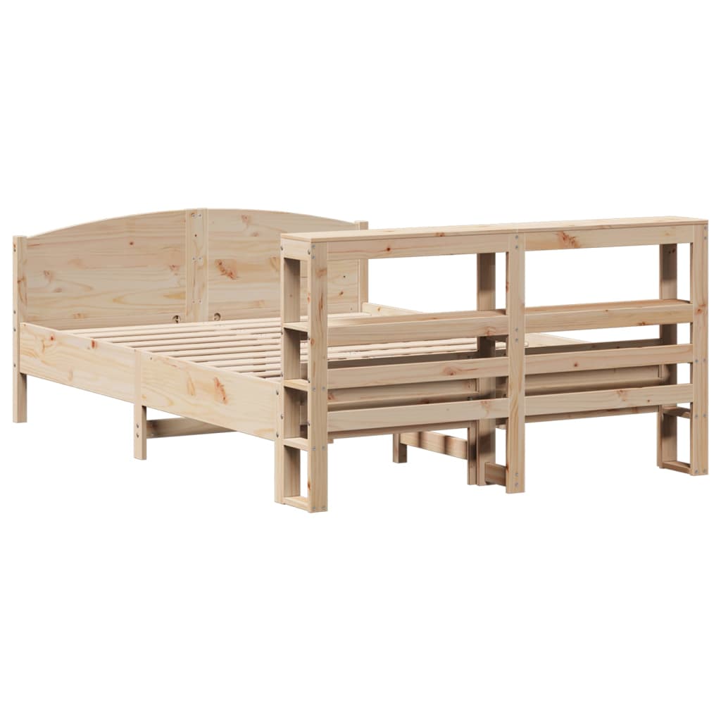 vidaXL Bed Frame without Mattress 160x200 cm Solid Wood Pine 6