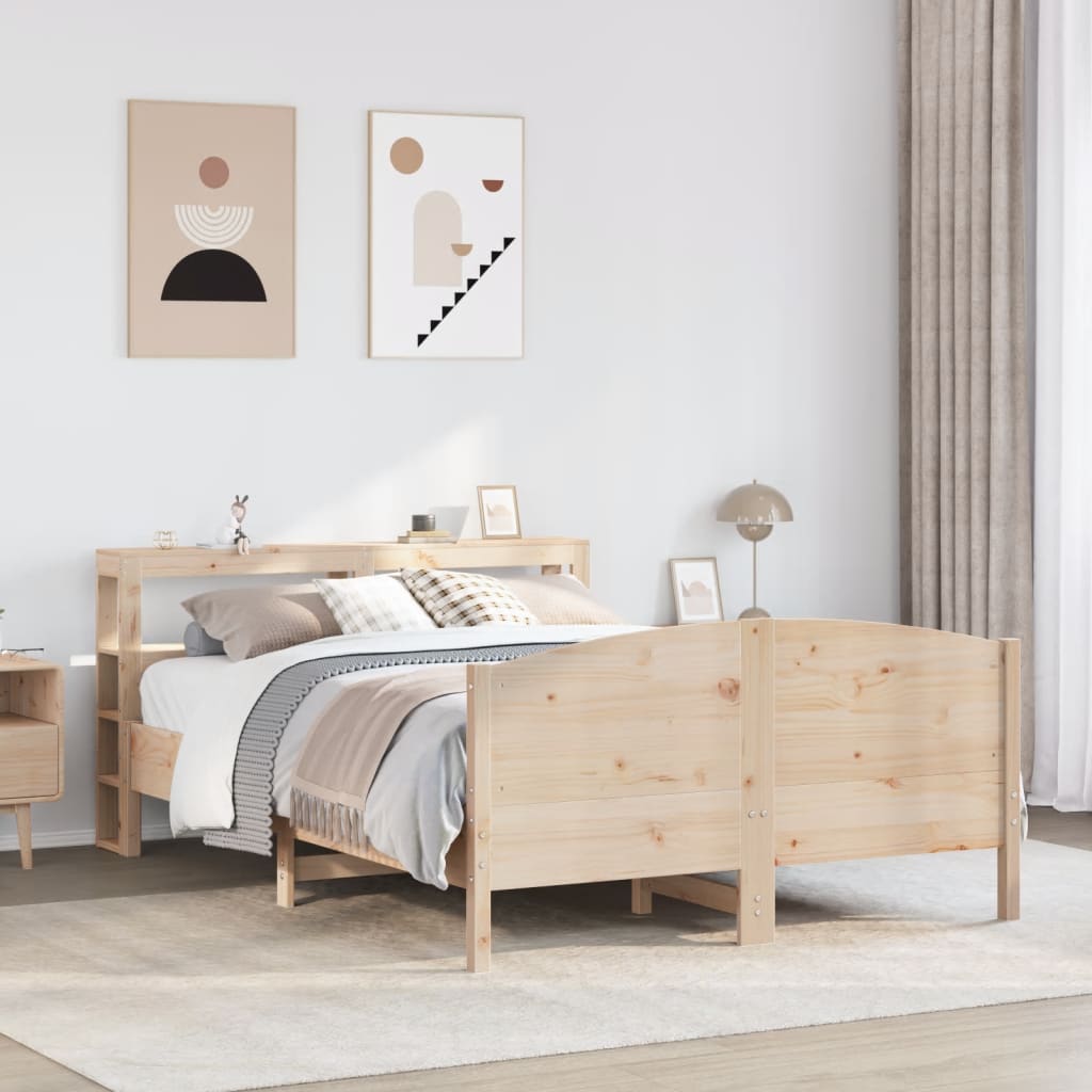 vidaXL Bed Frame without Mattress 160x200 cm Solid Wood Pine 1
