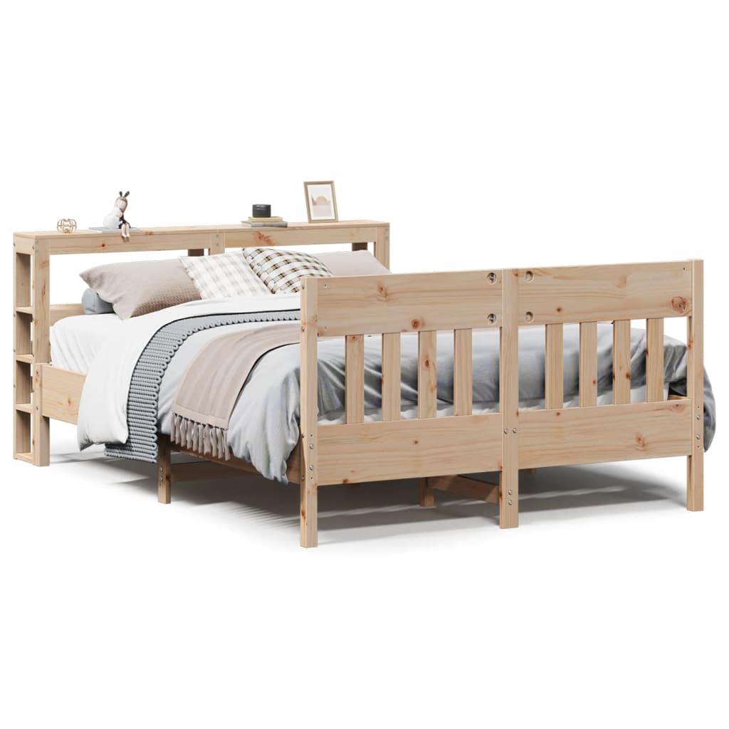 vidaXL Bed Frame without Mattress 160x200 cm Solid Wood Pine 2