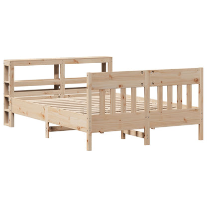 vidaXL Bed Frame without Mattress 160x200 cm Solid Wood Pine 3