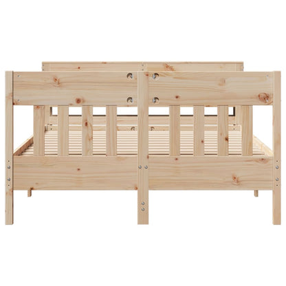 vidaXL Bed Frame without Mattress 160x200 cm Solid Wood Pine 4