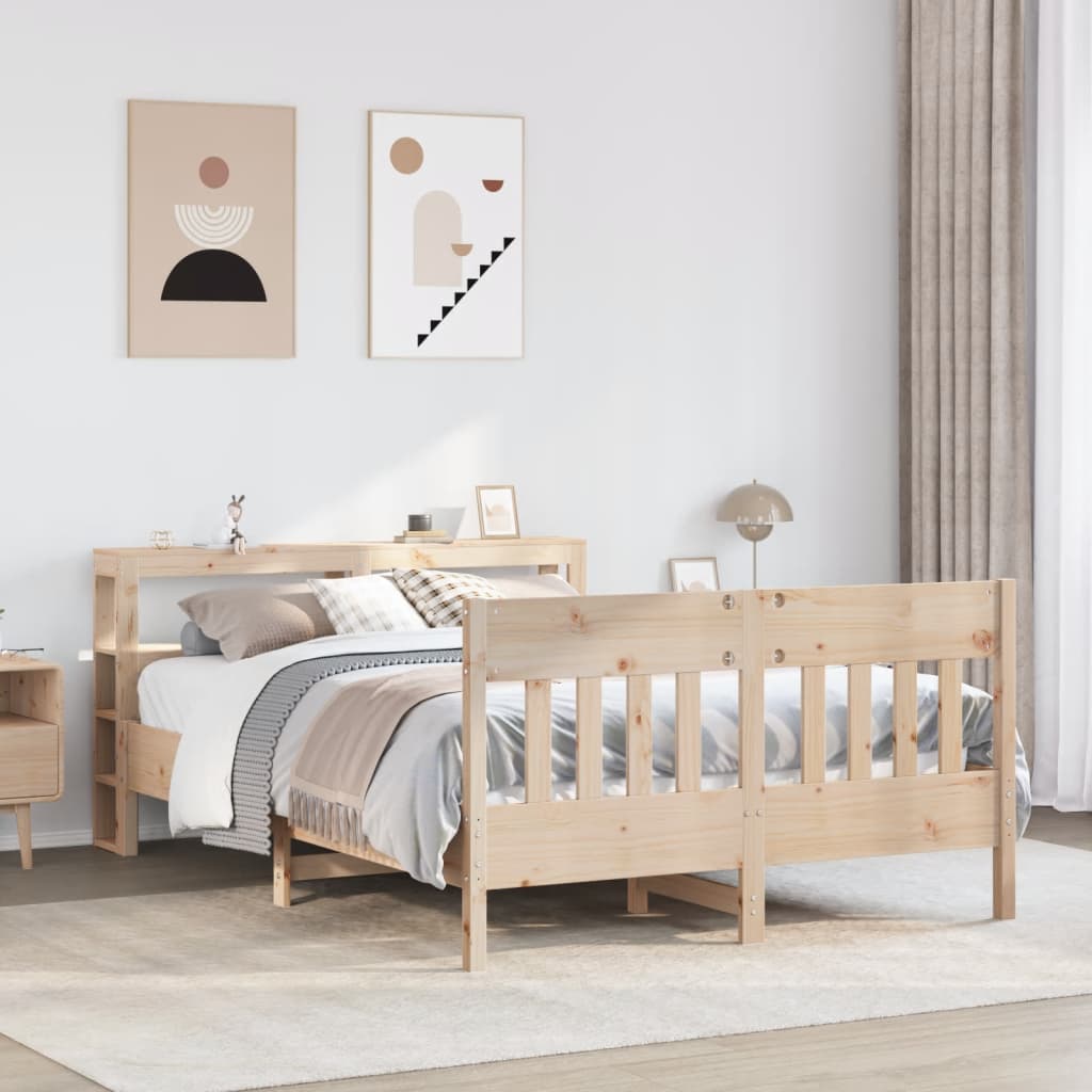 vidaXL Bed Frame without Mattress 160x200 cm Solid Wood Pine 1