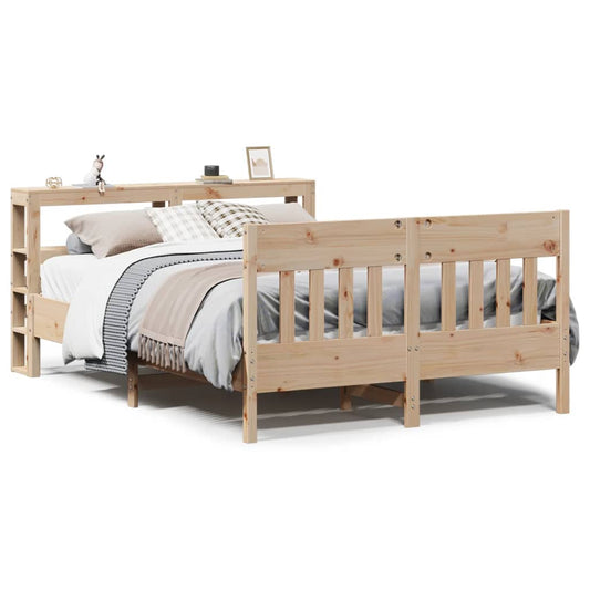 vidaXL Bed Frame without Mattress 140x200 cm Solid Wood Pine 2