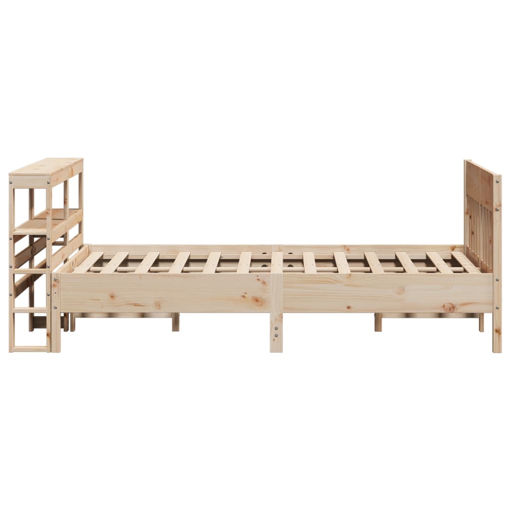 vidaXL Bed Frame without Mattress 140x200 cm Solid Wood Pine 5