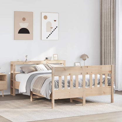 vidaXL Bed Frame without Mattress 140x200 cm Solid Wood Pine 1