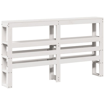 vidaXL Bed Frame with Headboard White 150x200 cm King Size Solid Wood Pine 6