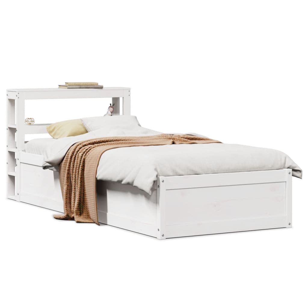 vidaXL Bed Frame with Headboard Solid Wood Pine