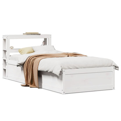 vidaXL Bed Frame with Headboard Solid Wood Pine