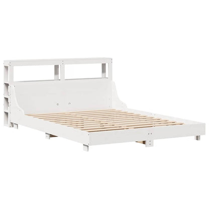 vidaXL Bed Frame without Mattress White 120x200 cm Solid Wood Pine 3