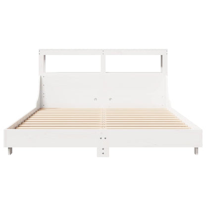 vidaXL Bed Frame without Mattress White 120x200 cm Solid Wood Pine 4